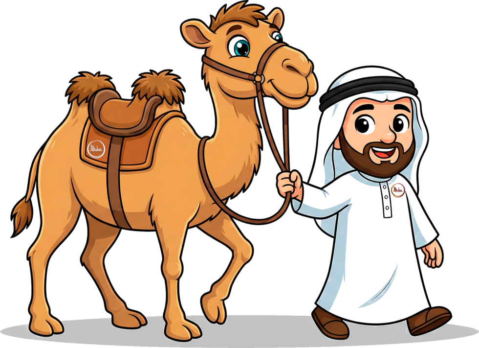 Cartoon camel walking